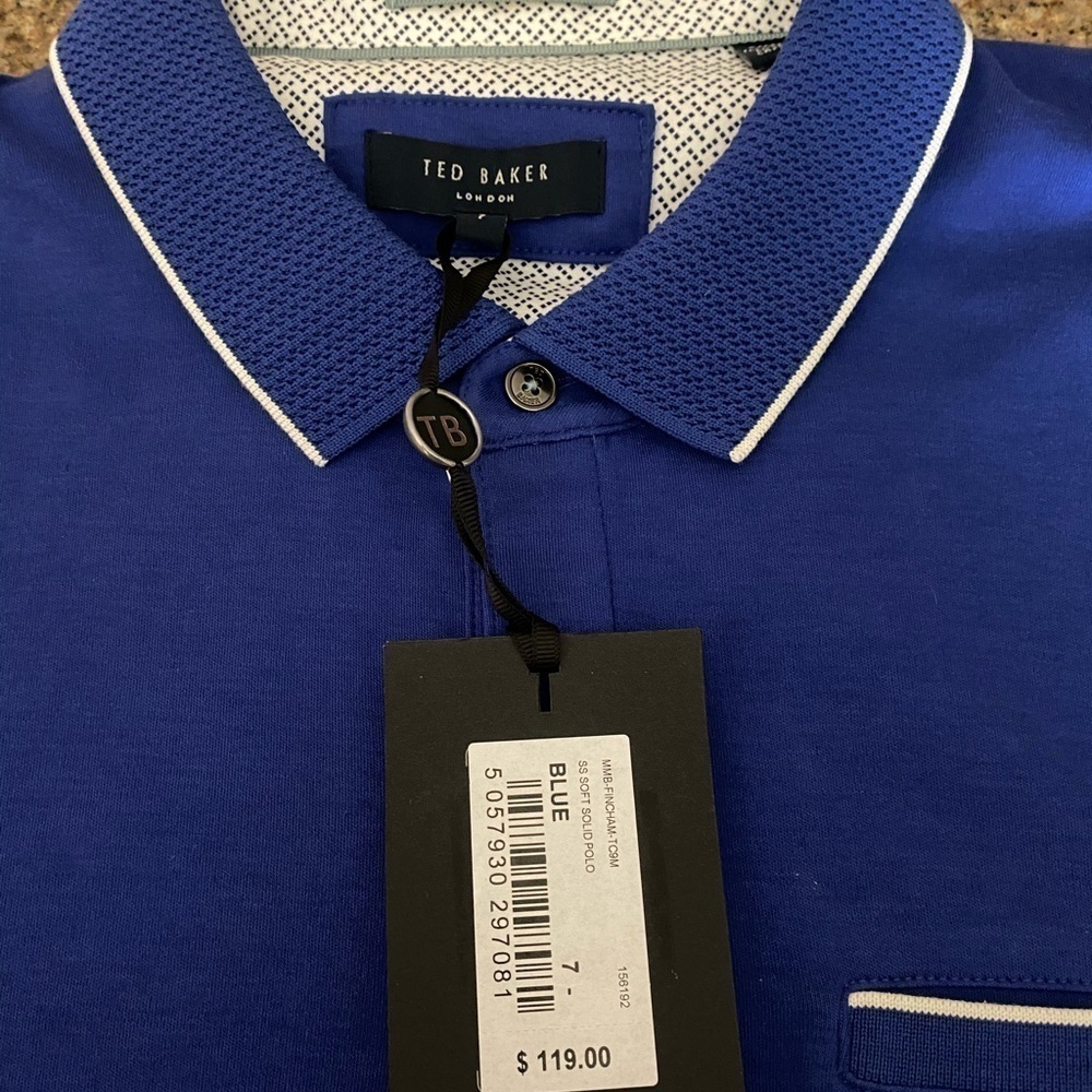 Ted Baker London Royal Blue Polo Style Shirt NWT - Picture 5 of 6